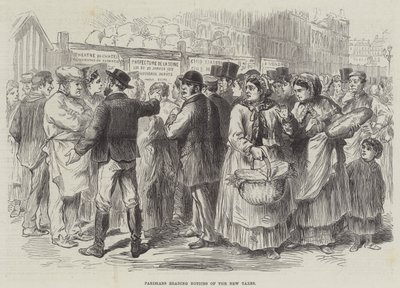 Parisians reading Notices of the New Taxes by English School