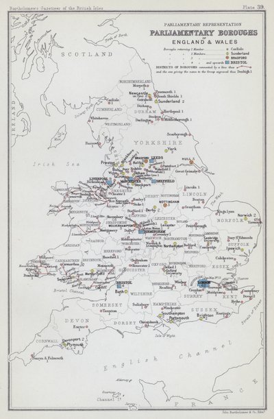 Parliamentary Representation, Parliamentary Boroughs of England and Wales by English School