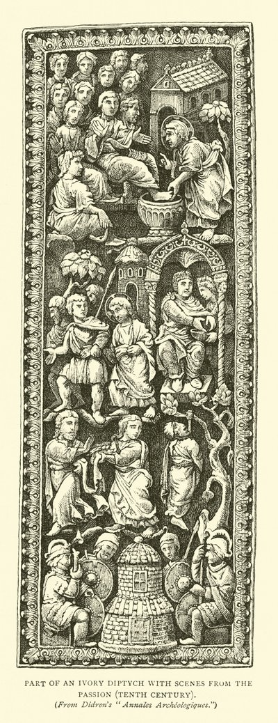 Part of an Ivory Diptych with Scenes from the Passion, Tenth Century by English School