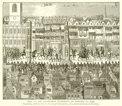 Part of the Coronation Procession of Edward VI, 1547 by English School