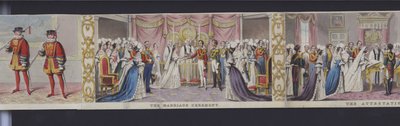 Part of the panorama of the marriage of Queen Victoria, c.1840 by English School