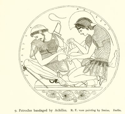 Patroclus Bandaged by Achilles by English School