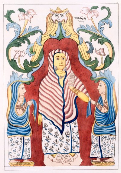 Pattinee Dewa, the Four Hill Guards, from The History and Doctrine of Buddhism by Edward Upham, 1829 by English School