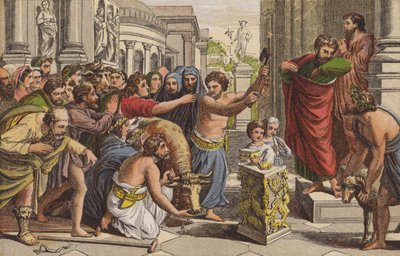Paul and Barnabus at Lystra by English School