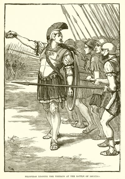 Pelopidas Leading the Thebans at the Battle of Leuctra by English School