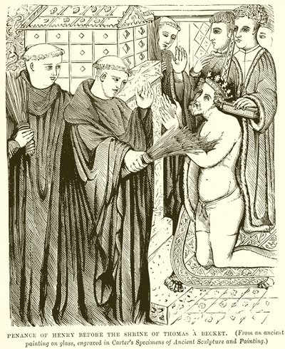 Penance of Henry before the Shrine of Thomas a Becket by English School