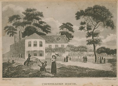 People in the Grounds of Copenhagen House by English School