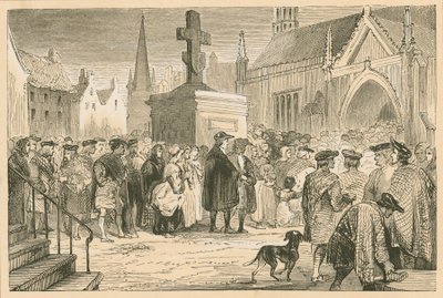People repairing to David Dicksons Lecture at Irvine by English School