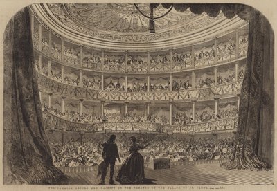Performance before Her Majesty in the Theatre of the Palace of St Cloud by English School