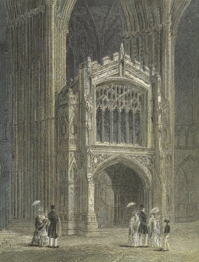 Peterborough Cathedral, View of the Porch, West End by English School