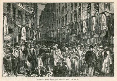 Petticoat Lane (Middlesex Street), London, 1870 by English School