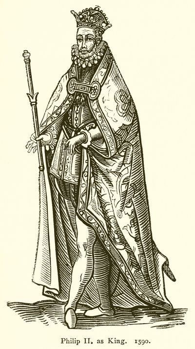 Philip II as King. 1590 by English School