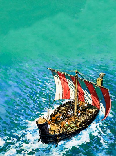 Phoenician Sailing Vessel by English School