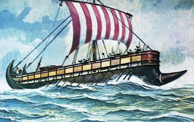 Phoenician Ship by English School