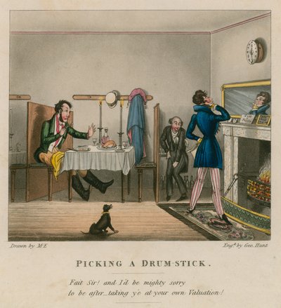 Picking a Drum-stick; Cartoon by English School