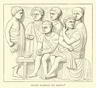 Pilate Washing His Hands by English School