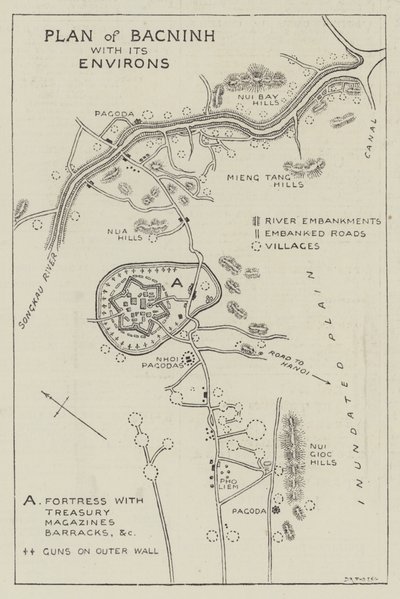 Plan of Bacninh with its Environs by English School