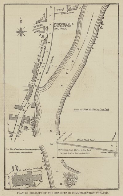 Plan of Locality of the Shakespeare Commemoration Theatre by English School