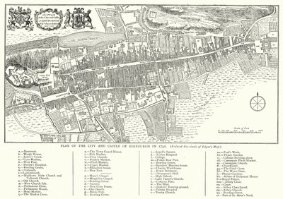 Plan of the City and Castle of Edinburgh in 1742 by English School
