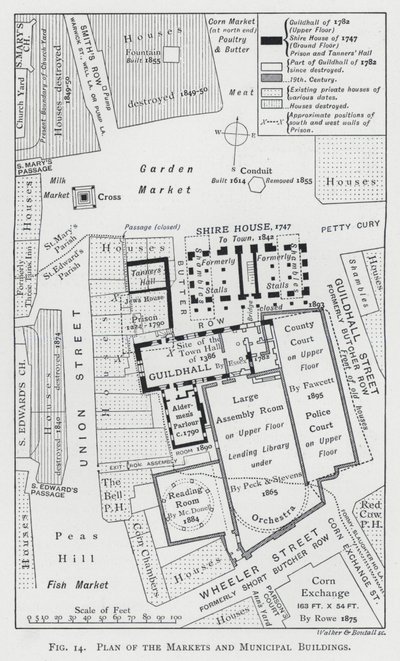 Plan of the Markets and Municipal Buildings by English School