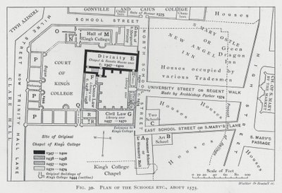 Plan of the Schools, about 1575 by English School