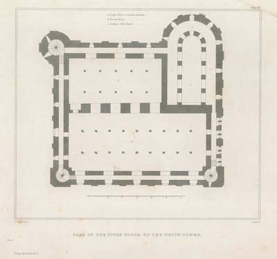 Plan of the Upper Floor of the White Tower by English School