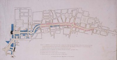 Plan of a Street Proposed from Charing Cross to Portland Place by English School