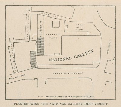 Plan Showing the National Gallery Improvement by English School