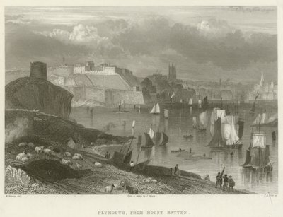 Plymouth, from the Mount Batten by English School