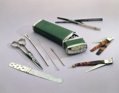 Pocket Etui, containing surgeons instruments for minor operations by English School