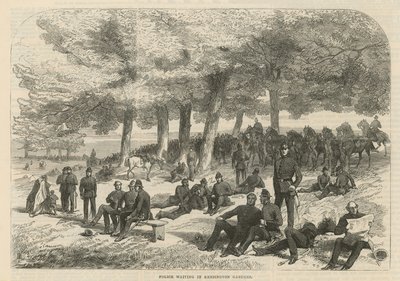 Police Waiting in Kensington Gardens by English School