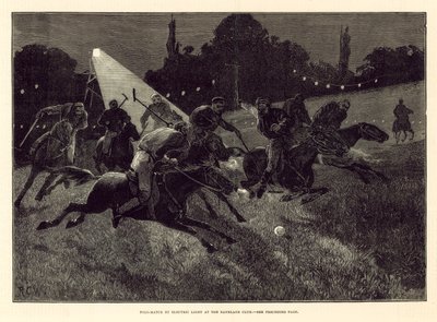 Polo Match by Electric Light at the Ranelagh Gardens by English School