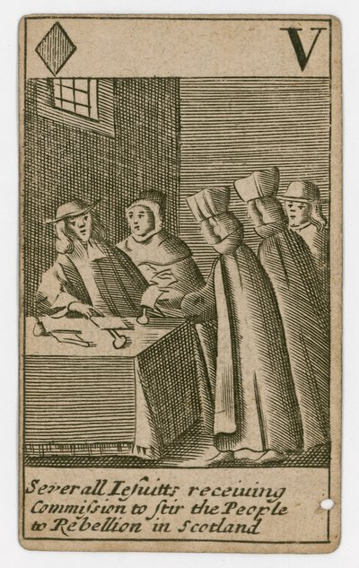 Popish Plot Playing Card by English School