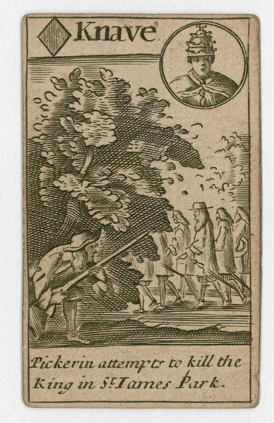 Popish Plot Playing Card by English School