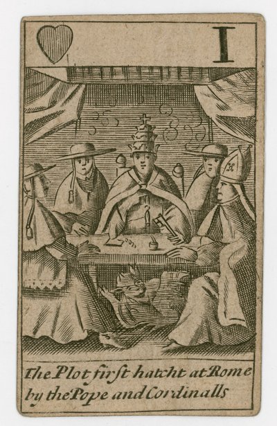 Popish Plot Playing Card by English School