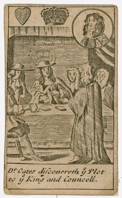 Popish Plot playing card by English School