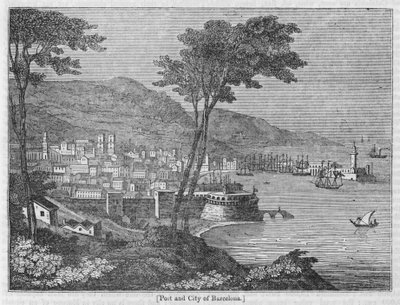 Port and City of Barcelona by English School