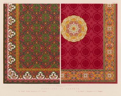 Portions of Carpets by English School
