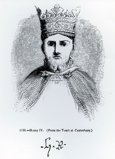Portrait and Signature of Henry IV (1366-1413) by English School