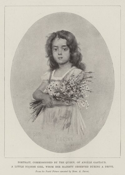 Portrait of Angele Gastaud, a Little Nicoise Girl, commissioned by the Queen by English School