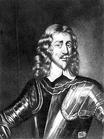 Portrait of Arthur Capel, Lord Capel of Hadham (c.1610-48) (mezzotint) by English School