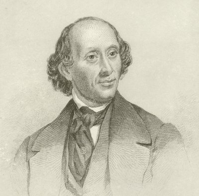 Portrait of Hans Christian Andersen by English School