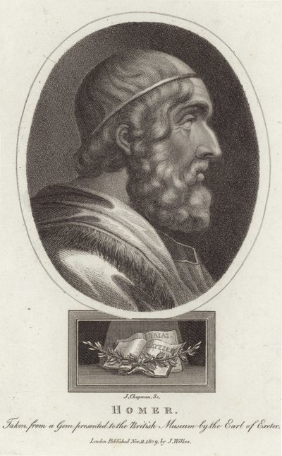 Portrait of Homer by English School