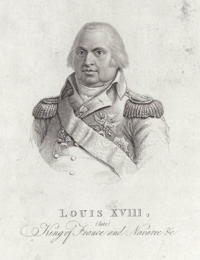 Portrait of King Louis XVIII by English School