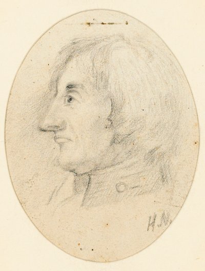 Portrait of Lord Nelson, head and naval collar, in profile by English School