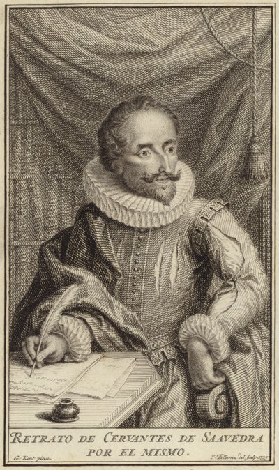 Portrait of Miguel de Cervantes by English School