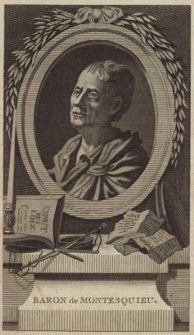 Portrait of Montesquieu by English School