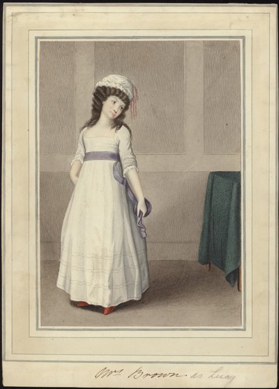 Portrait of Mrs. Brown as Lucy by English School