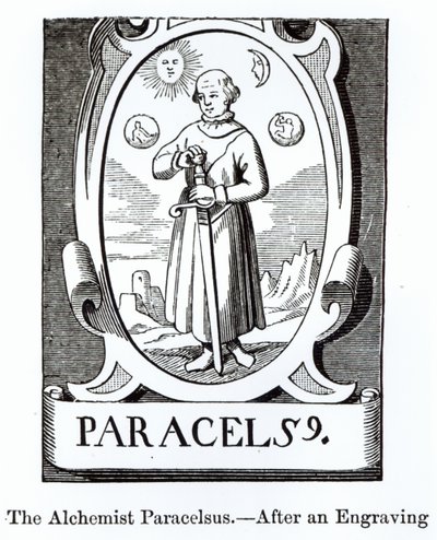 Portrait of Paracelsus (Philippus Aureolus Theophrastus), illustration from Science and Literature in the Middle Ages and the Renaissance, written and engraved by Paul Lacroix, 1878 by English School