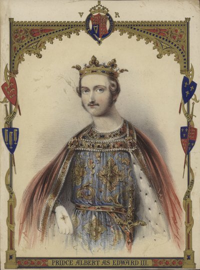 Portrait of Prince Albert as King Edward III by English School
